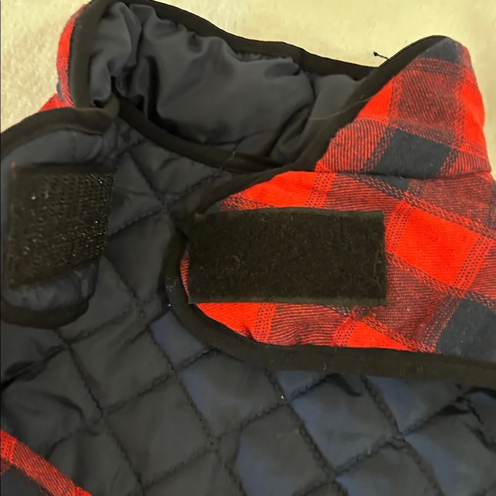 Red and Black Plaid Dog Jacket